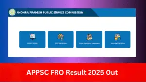 APPSC FRO Result 2025 Out
