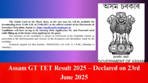 Assam GT TET Result 2025