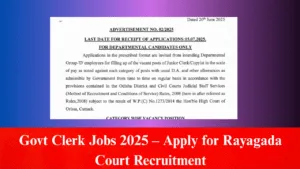 Govt Clerk Jobs 2025