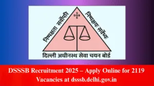 DSSSB Recruitment 2025