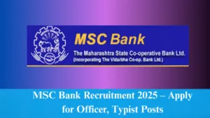 MSC Bank Recruitment 2025