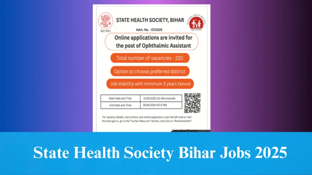 State Health Society Bihar Jobs 2025