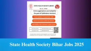 State Health Society Bihar Jobs 2025