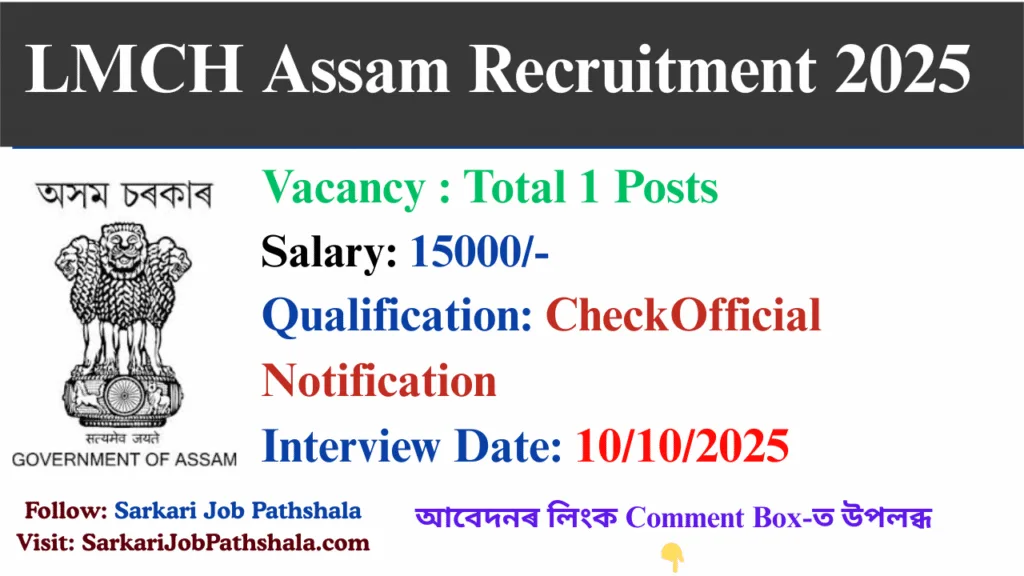 LMCH Assam Recruitment 2025