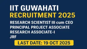 IIT Guwahati NEST Recruitment 2025
