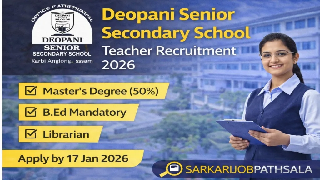 Deopani Senior Secondary School Teacher Recruitment 2026