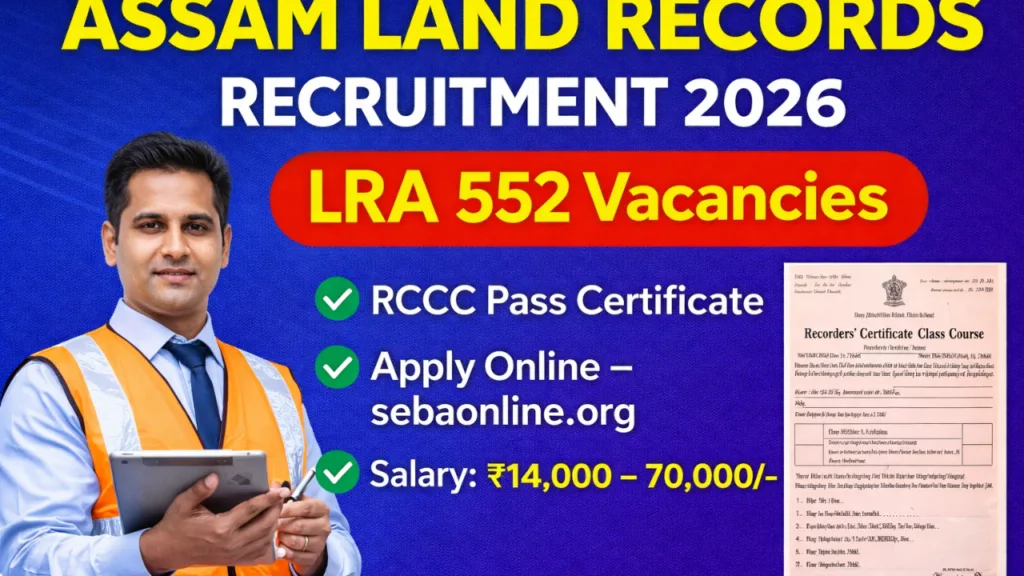 Assam Land Records Vacancy 2026
