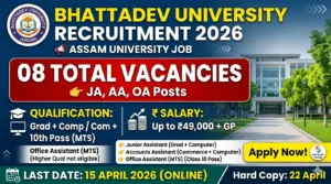 Bhattadev University Recruitment 2026