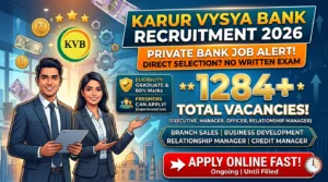 Karur Vysya Bank Recruitment 2026