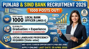 Punjab & Sind Bank Recruitment 2026