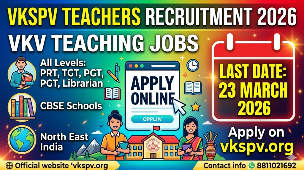 VKSPV Teachers Recruitment 2026