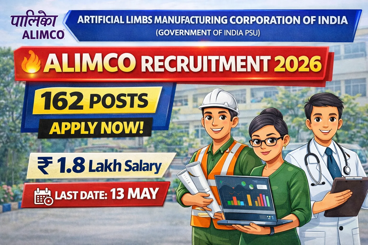 ALIMCO Recruitment 2026 – Apply Online For 162 Posts