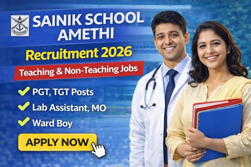 Sainik School Amethi Recruitment 2026 OUT
