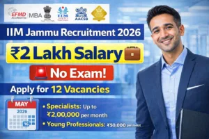 IIM Jammu Recruitment 2026