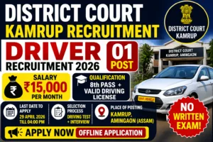 Driver Recruitment 2026, Assam Court Jobs, 10th Pass Govt Jobs, Driver Jobs Assam, DLSA Recruitment, Govt Jobs 2026, Hailakandi Jobs
