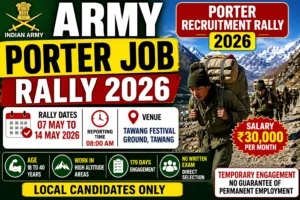 Army Porter Recruitment 2026