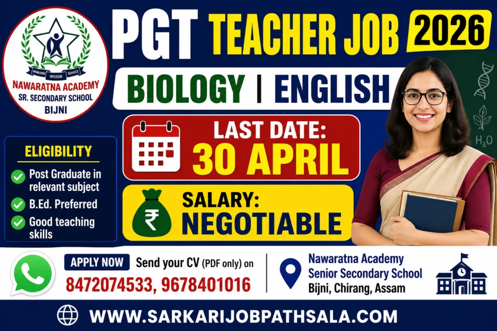 Nawaratna Academy Bijni Recruitment 2026