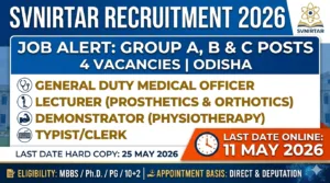SVNIRTAR Recruitment 2026
