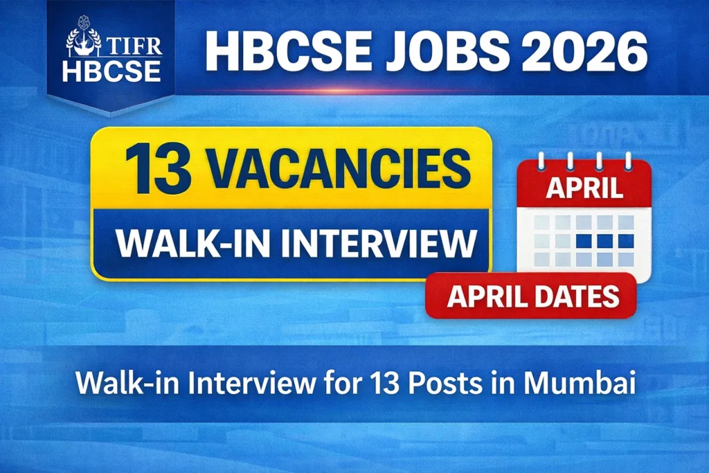 HBCSE Recruitment 2026