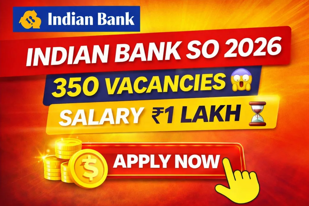 Indian Bank SO Recruitment 2026