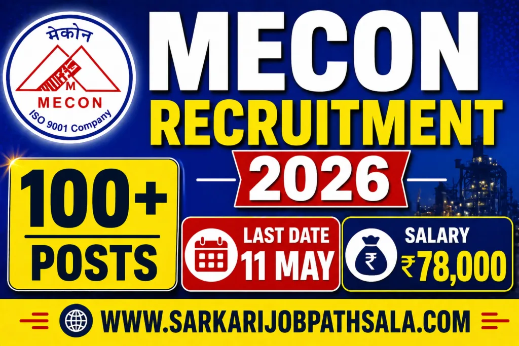 MECON Vacancy 2026 out