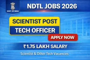 NDTL Recruitment 2026