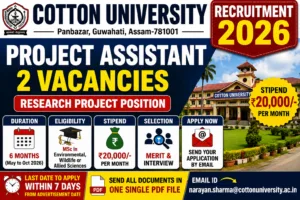 Cotton University Recruitment 2026