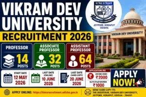 Vikram Dev University Recruitment 2026