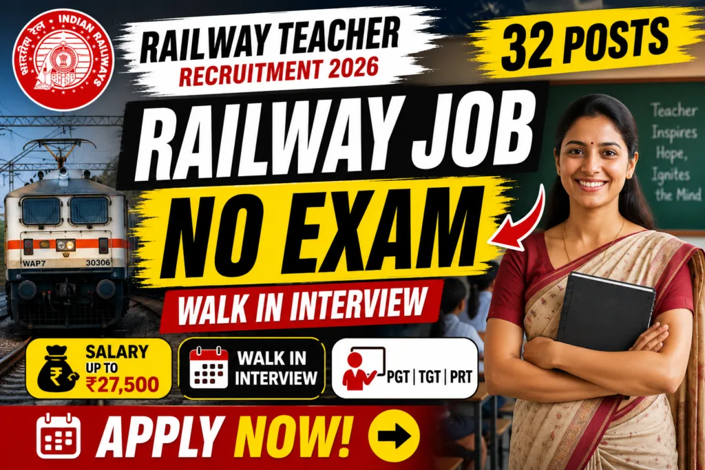 Railway Teacher Vacancy 2026