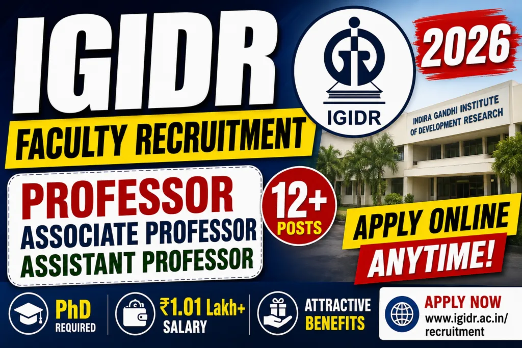 GIDR Recruitment 2026