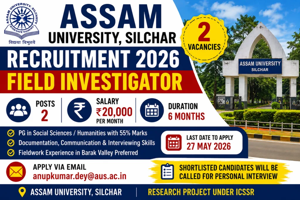 Assam University Recruitment 2026