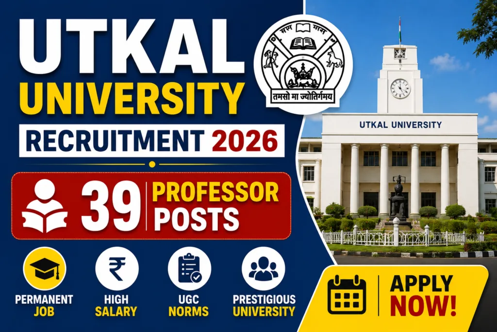 Utkal University Recruitment 2026