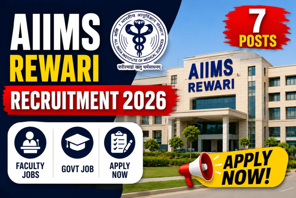 AIIMS Rewari Recruitment 2026