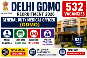 Delhi GDMO Recruitment 2026