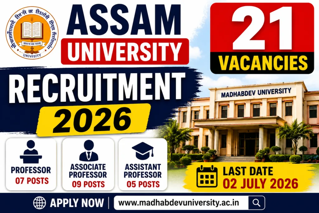 Madhabdev University Jobs 2026