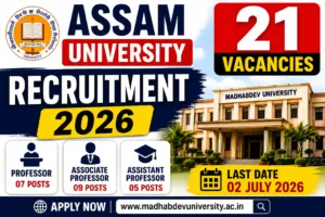 Madhabdev University Jobs 2026