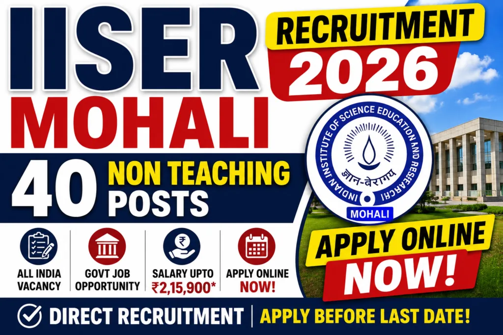 IISER Mohali Recruitment 2026