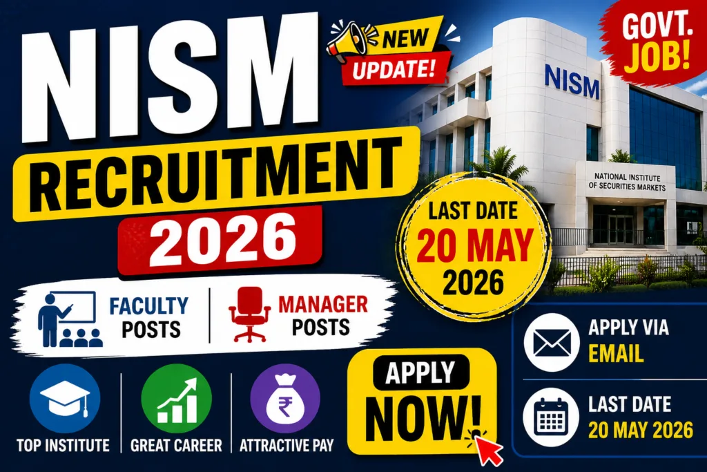 NISM Recruitment 2026