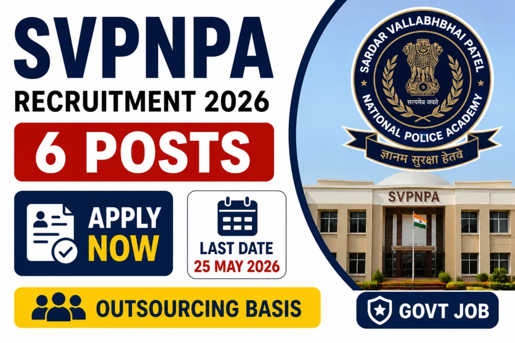 SVPNPA Recruitment 2026