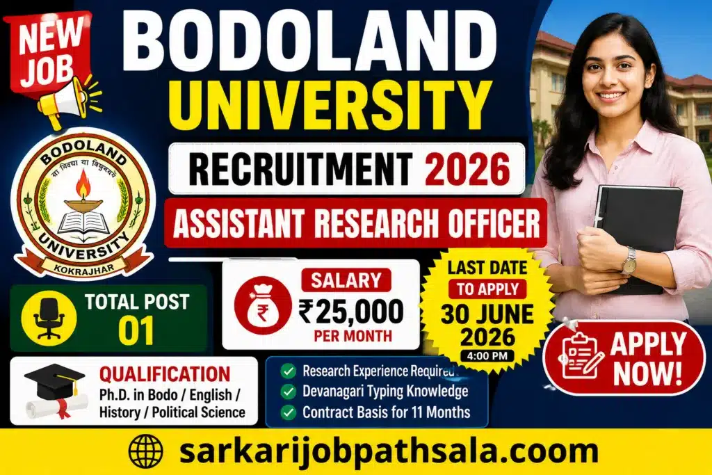 Bodoland University Job 2026