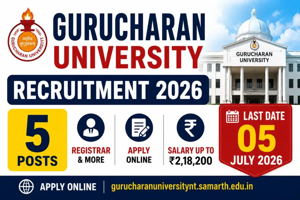 Gurucharan University Jobs 2026