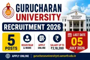 Gurucharan University Jobs 2026