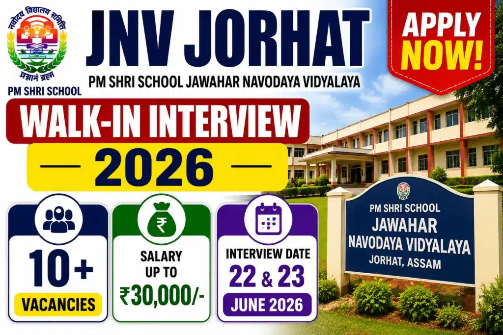 JNV Jorhat Recruitment 2026