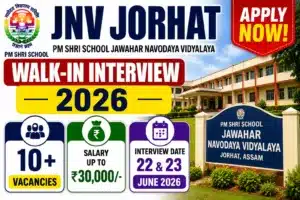 JNV Jorhat Recruitment 2026