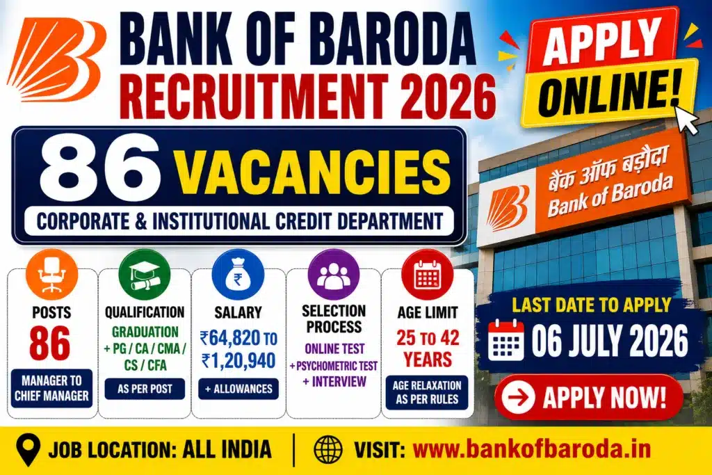 Bank of Baroda Vacancy 2026