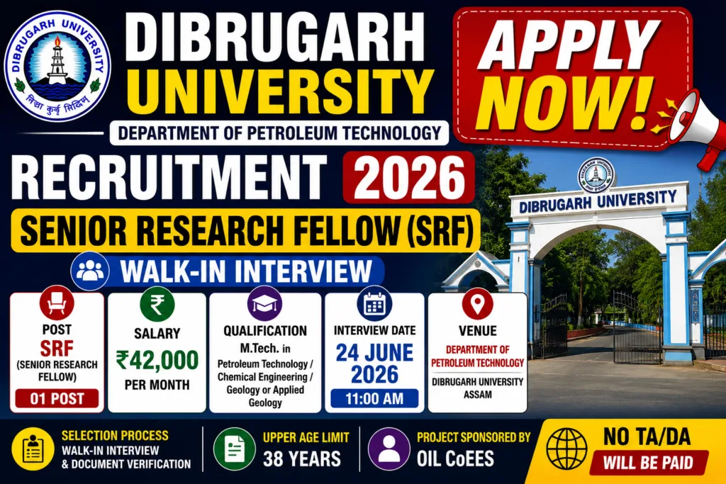 Dibrugarh University Jobs 2026