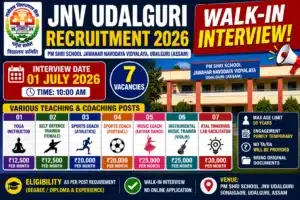 JNV Udalguri Recruitment 2026