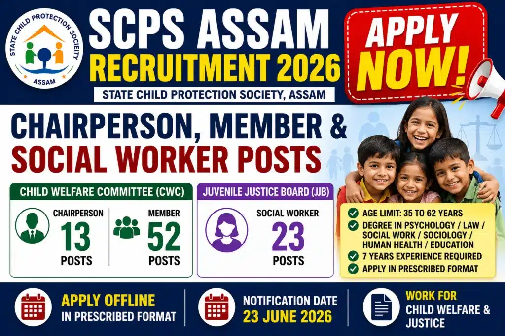 SCPS Assam Recruitment 2026
