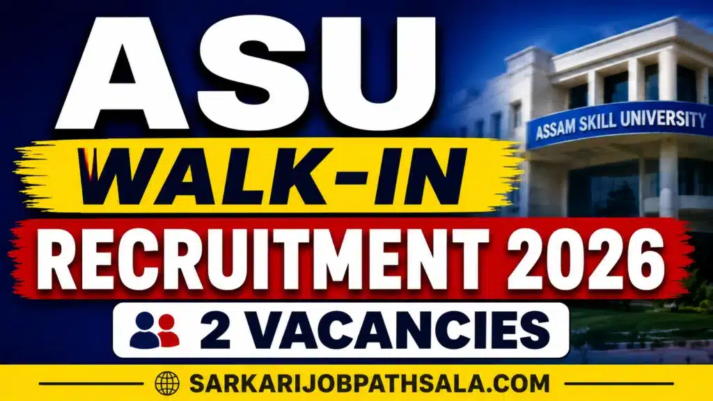 Assam Skill University Recruitment 2026