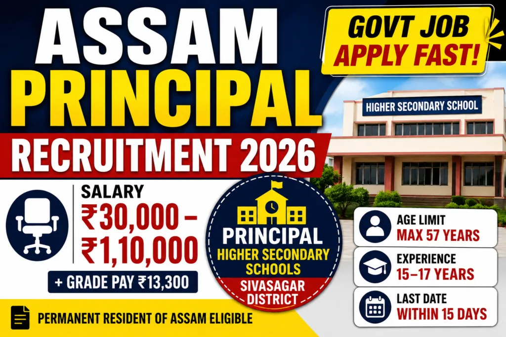 Sivasagar Principal Recruitment 2026